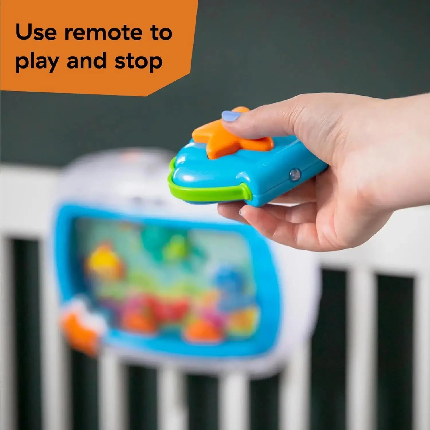 Remote control for baby aquarium soother