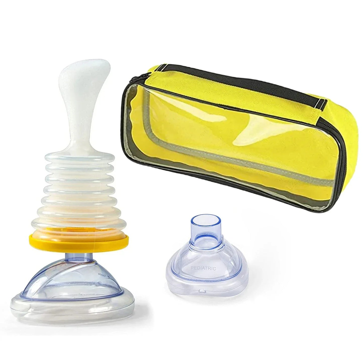 Anti-choking suction device with yellow case