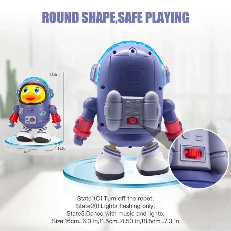 Robo-Duck toy dimensions and safety features